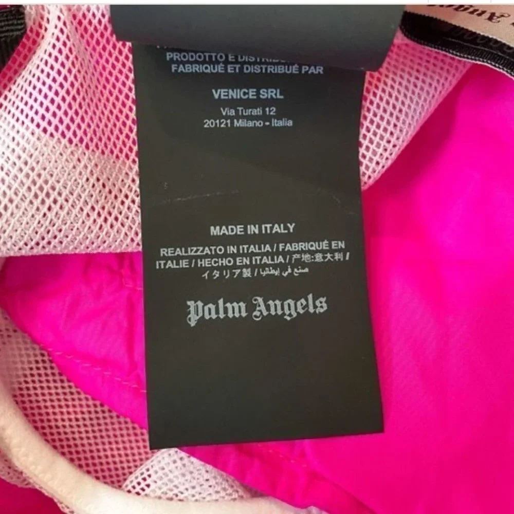 Palm‎ Angels Neon Pink Swim Trunks Size Medium